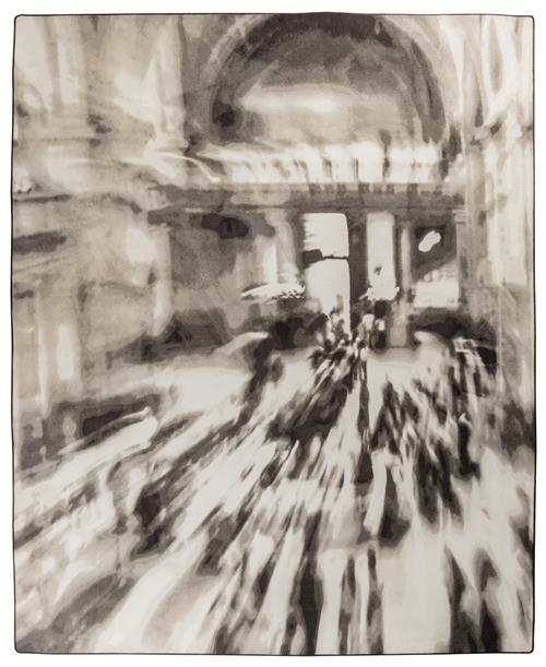 Morning Commute -Grayscale