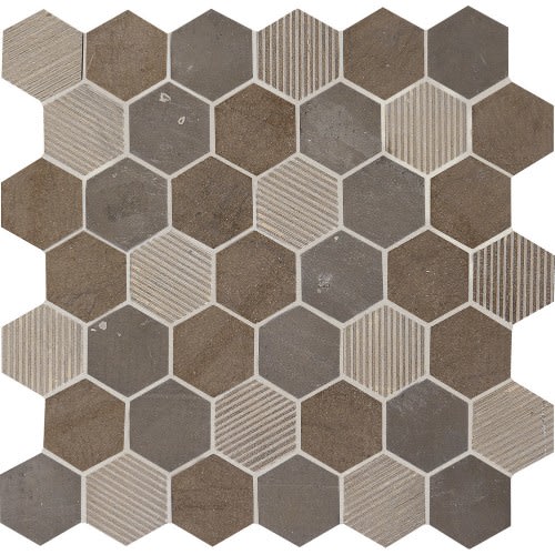 Limestone Collection - Sormonne Brun Hexagon
