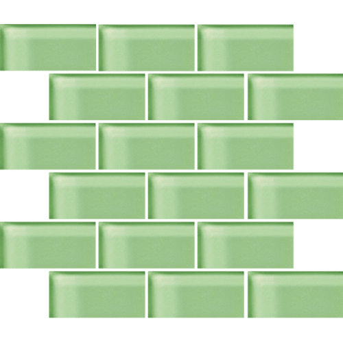 Glass Blox - Lime Shimmer 2"X4"