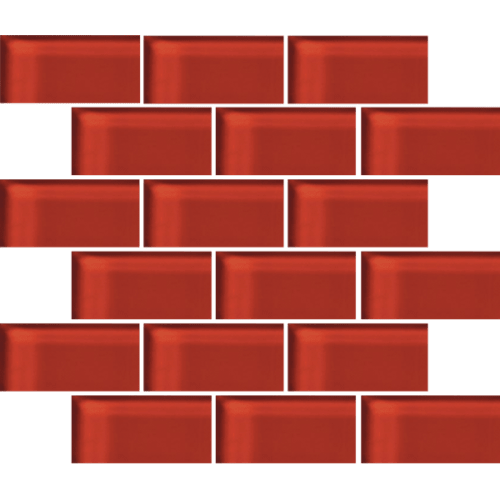 Glass Blox - Dazzle Red 2"X4"