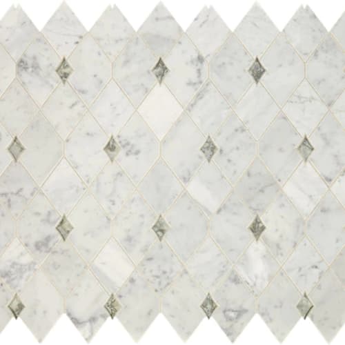Lavaliere - Carrara WhiteAntique Mirror Harlequin