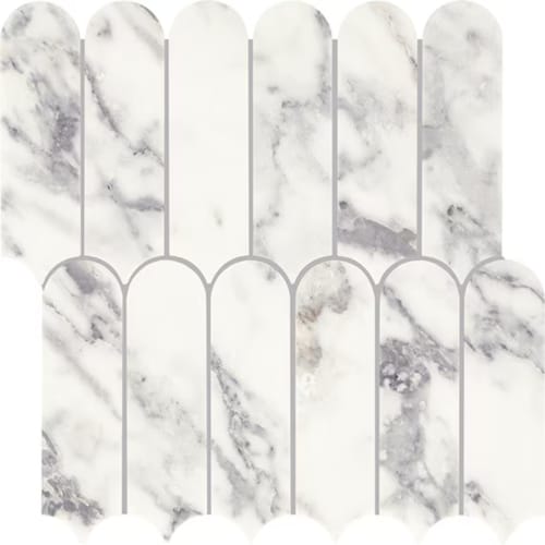 Eclessia Marble - Arabescato Argento Elongated Fan