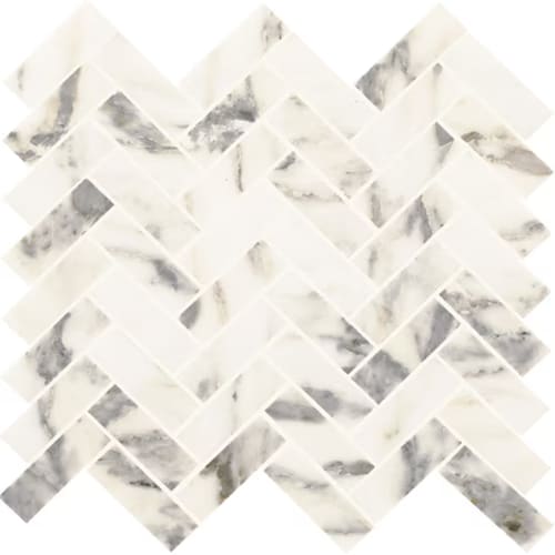 Eclessia Marble - Arabescato Argento Herringbone