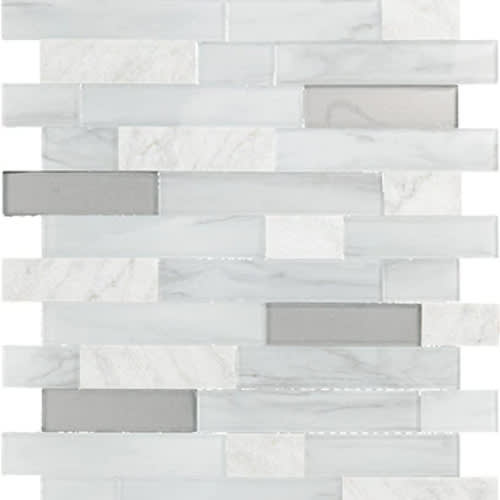 Perfit Mosaix - White Carrara Glass Random Linear
