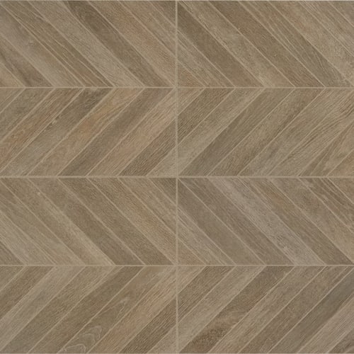 Trellis Oak - Brown Blend Rectangle Chevron