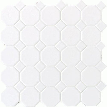 Octagon Dot - Matte White With 01 White Matte Dot 2X2