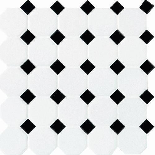 Octagon Dot - Matte White With 21 Black Gloss Dot 2X2