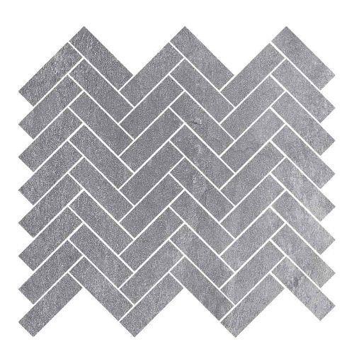 Delta in Dark Grey Herringbone - 1 X 3 Mosaic