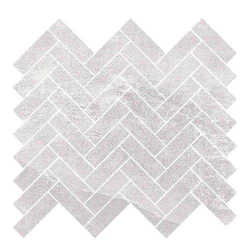 Delta in Light Grey Herringbone - 1 X 3 Mosaic