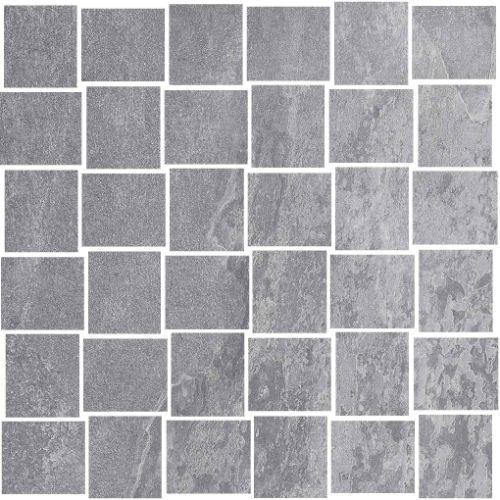 Delta in Dark Grey Basketweave - 2 X 2 Mosaic