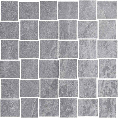 Delta in Dark Grey Basketweave - 2 X 2 Mosaic