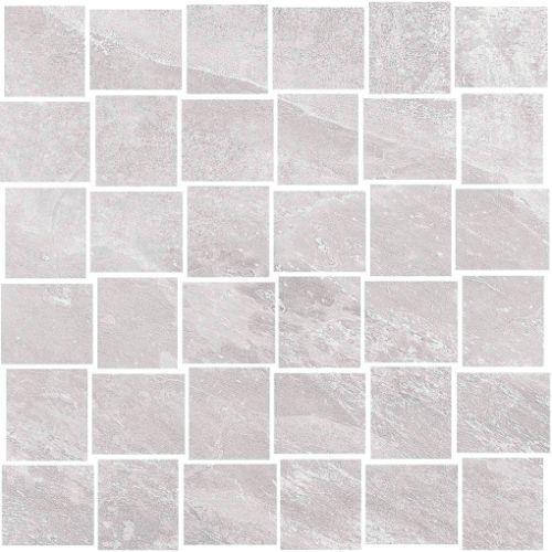 Delta in Light Grey Basketweave - 2 X 2 Mosaic