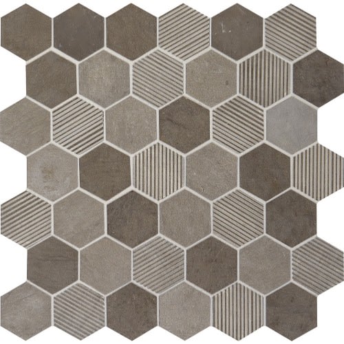 Limestone Collection - Moselle Gris Hexagon