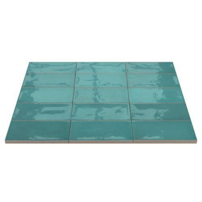 Village - Teal - 2 X 5