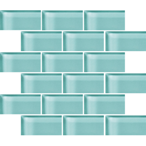 Glass Blox - Aqua Gleam 2"X4"
