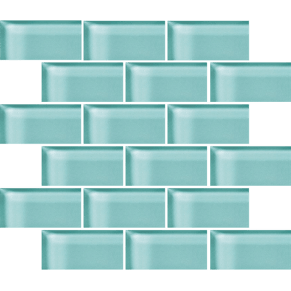 Glass Blox - Aqua Gleam 2"X4"