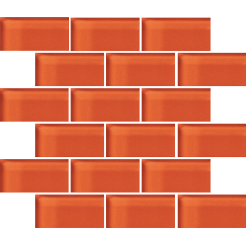 Glass Blox - Orange Sizzle 2"X4"