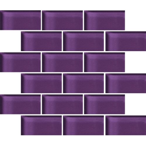 Glass Blox - Grape Sparkle 2"X4"