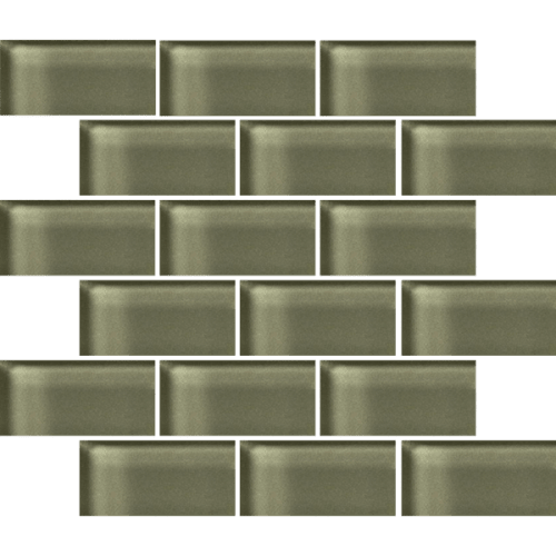 Glass Blox - Olive Mist 2"X4"