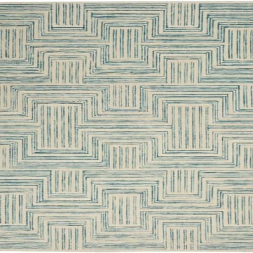 Interlock Itl06 IvoryTurquoise 2'3" X 7'6"