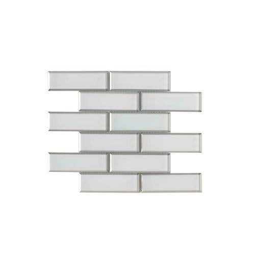 Crystal - White Brick Pattern - 2 X 6 Mosaic