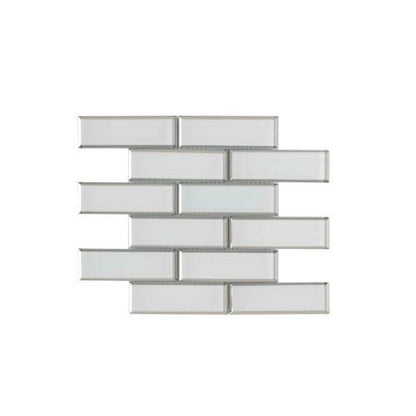 Crystal - White Brick Pattern - 2 X 6 Mosaic