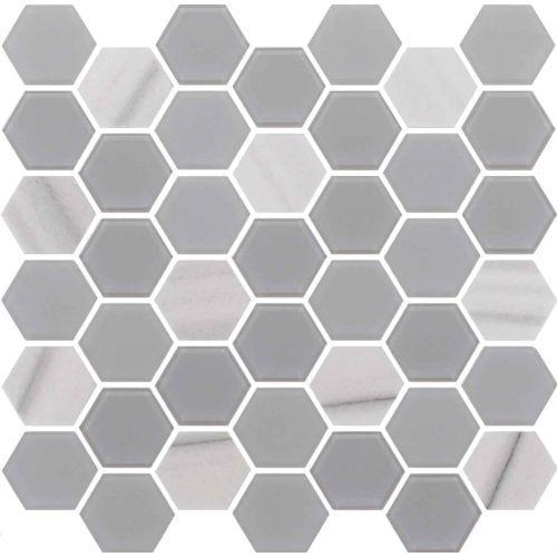 Exagon - Grey Hxp-3 - 2 X 2 Mosaic