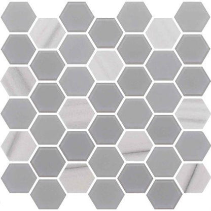 Exagon - Grey Hxp-3 - 2 X 2 Mosaic