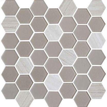 Exagon - Taupe Hxp-6 - 2 X 2 Mosaic