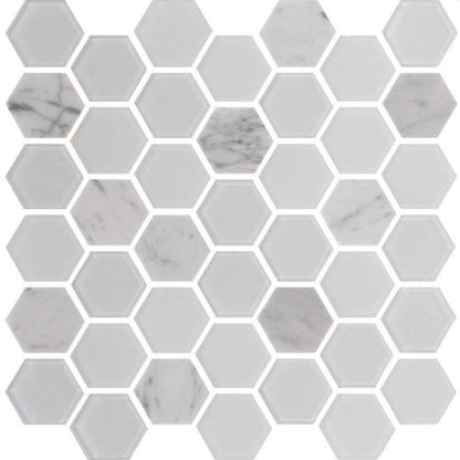 Exagon - White Hxp-1 - 2 X 2 Mosaic