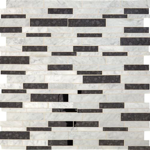 Lavaliere - Carrara WhiteBlack Ant Mirror Random Linear