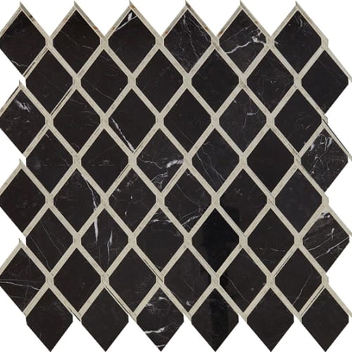Lavaliere - Nero Marquina Antique Mirror Chain Link
