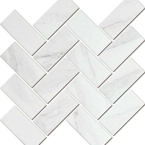 Carrara-White - Herringbone