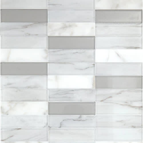 Perfit Mosaix - White Carrara Glass Straight Stack