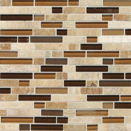 Stone RadianceTrade - Caramel Travertino Random Mosaic Blend