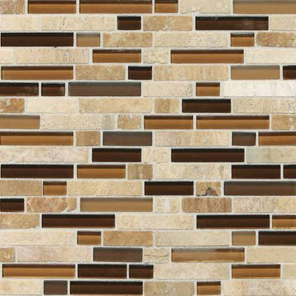 Stone RadianceTrade - Caramel Travertino Random Mosaic Blend