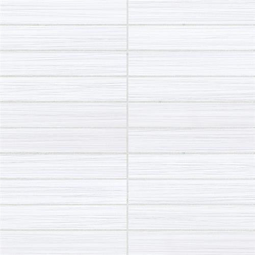 Tropical Zera - Bianco Stacked Mosaic