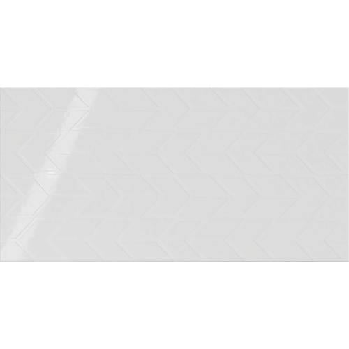 Showscape - Stylish White Chevron 12X24