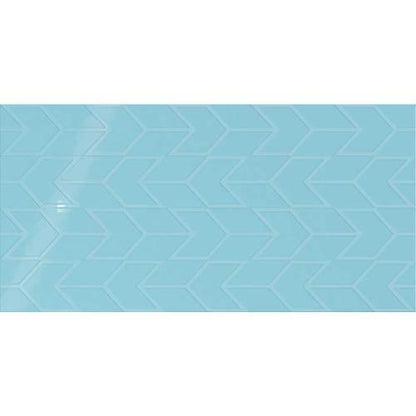 Showscape - Crisp Blue Chevron 12X24