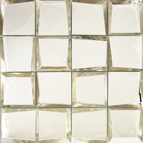 Sideview Glass - Silver 3"X3" Polished