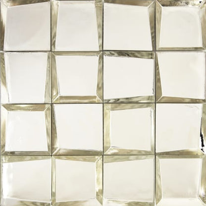 Sideview Glass - Silver 3"X3" Polished