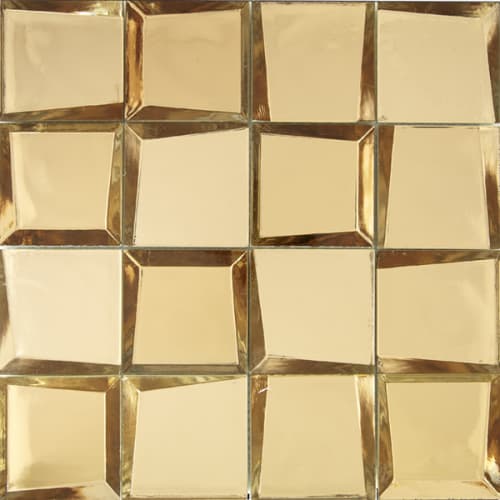 Sideview Glass - Gold 3"X3" Polished