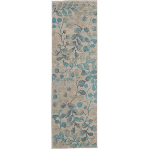 Tranquil Tra03 - IvoryTurquoise